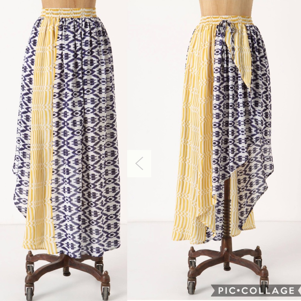 Anthropologie Funktional 100% Silk  Skirt